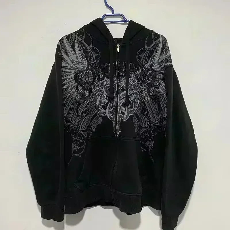 2026 American Fashion Trend Fur Collar Zipper Hoodie Men Street Hip Hop Retro Loose Sweatshirt Unisex Fleece Padded Warm Hoodie