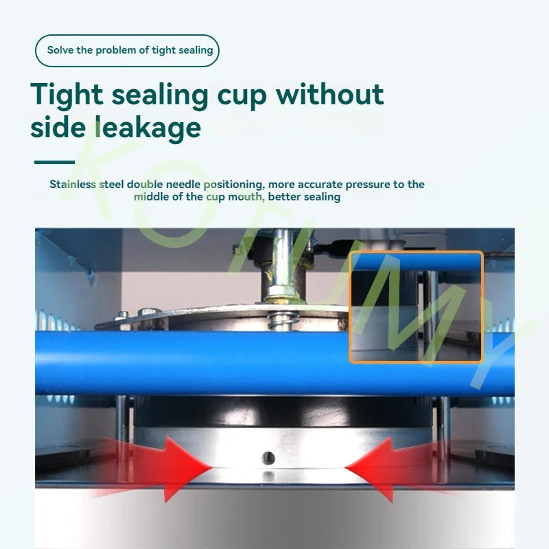 Manual Tea Cup Sealer Machine 300 Cup/h Blue Manual Boba Tea Sealer Machine 95mm Cup Diameter Cup Sealing Machine