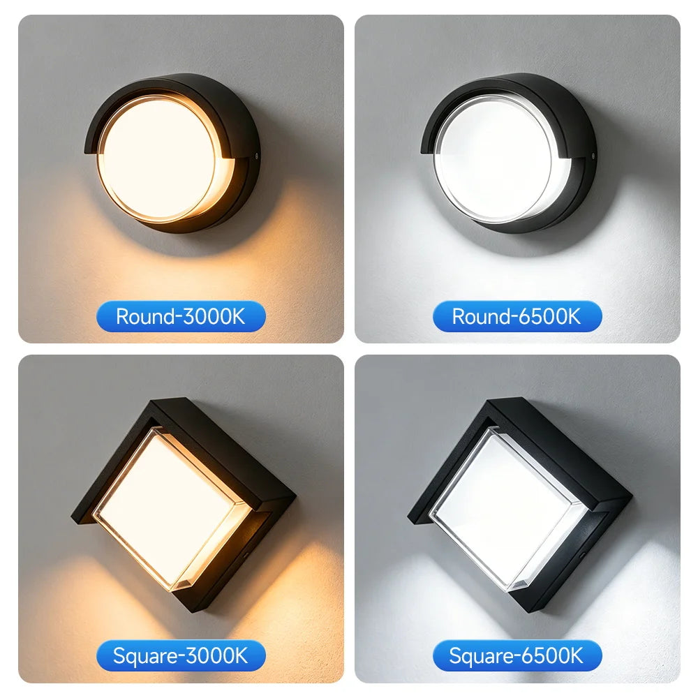 Outdoor Wall Light 85-265V IP65 Waterproof 25W 12W Garden Corridor Balcony wall lamp courtyard Decor Warm Light exterior Stairs