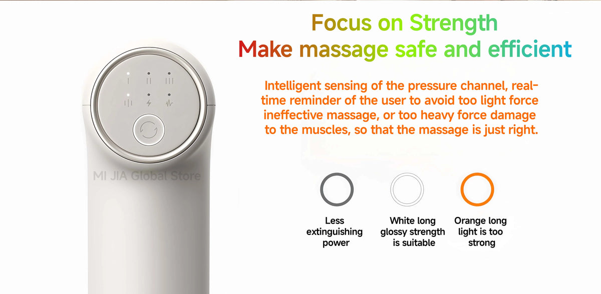 Mijia Mini Fascia Gun 3 Portable Muscle Massage Gun 12kg Thrust Brushless Silent Motor 3 Massager Heads Relax Body