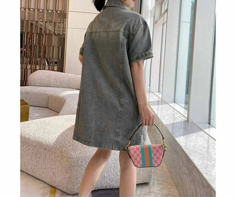 Retro Denim Dress Women's Summer 2026 New Loose and Thin Versatile Straight Skirt