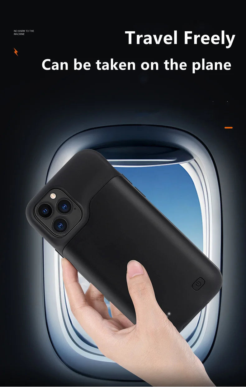 Xilecaly Battery Case For iPhone 15 Pro Max 13 14 Pro 12 Mini Power Bank Charging Power Case For iPhone XS Max XR 7 8 Plus SE2 3