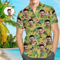 Funy Custom Image Graphic Shirts For Men Clothes Hawaii Diy Photo 3D Print Female Lapel Blouse Personalized Design Short Sleeve