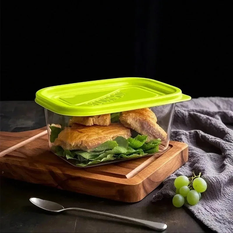 10pcs Stackable & Reusable Transparent Rectangular Food Storage Containers with Lids - Microwave, Refrigerator, and Freezer Safe