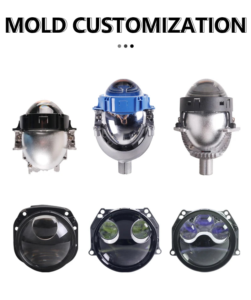 Blue Dual Light Emitting Diode Projector Headlight Car Jeep Motorcycle Spotlight Work Light 40w Smart Car Headlight