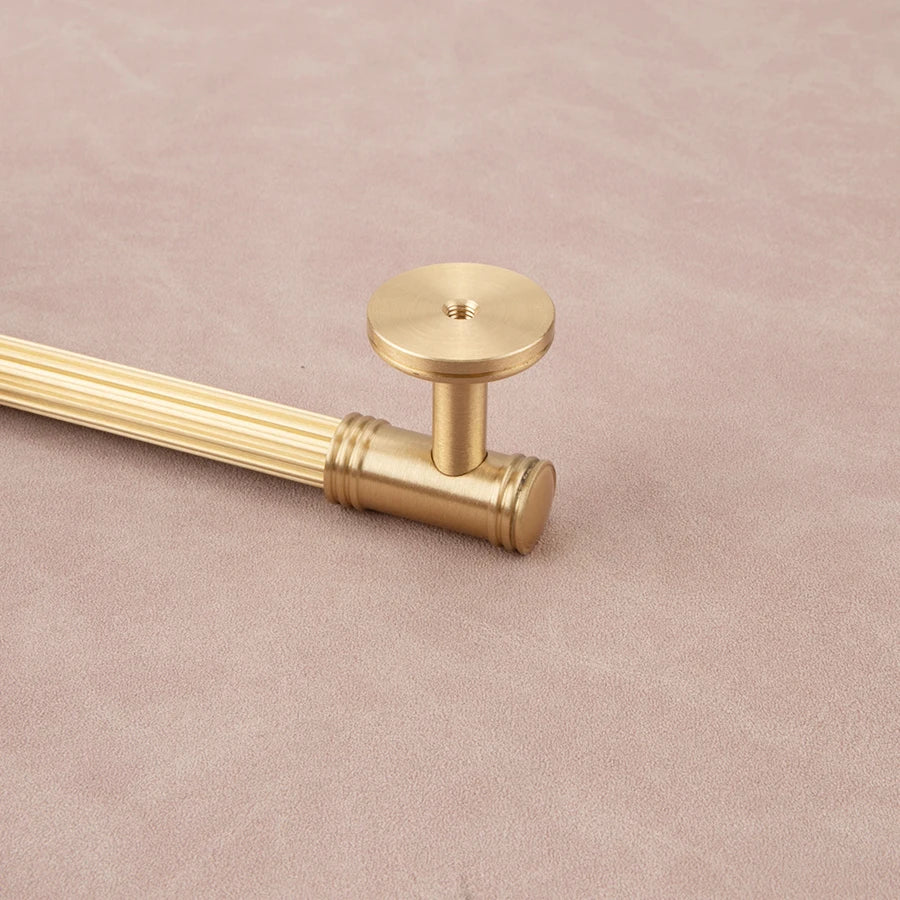 KEDLO French modern light luxury solid brass gold stripe long handle kitchen cabinet Pull handle drawer T handle