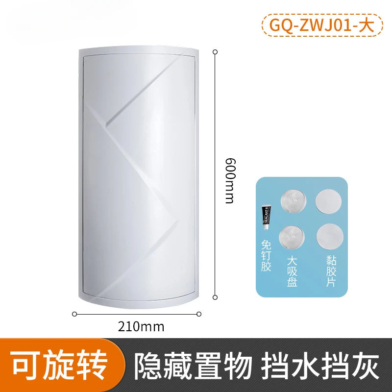 Non porous corner cabinet bathroom corner multifunctional wall mounted storage rack