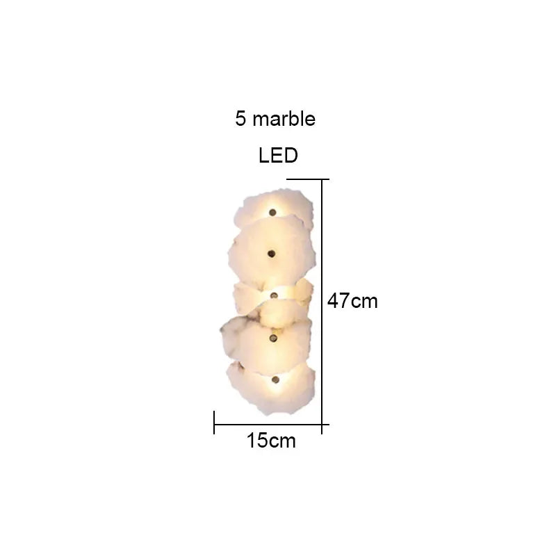 Modern Light Luxury Marble Wall Lamp Bedroom Bedside Tv Background Aisle Corridor Lighting