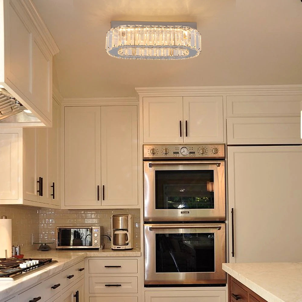 Modern Crystal Led Ceiling Lamp Hotel Lobby Dinning Room Ceiling Chandelier Light Fixture Home Decoration Pendant Lights Lustres