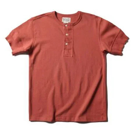 Bronson Vintage Short Sleeve Henley T-Shirt Retro Style Mens Cotton Tee Shirt