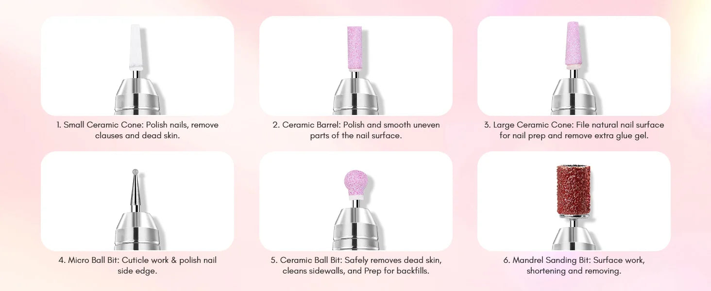 Professional Nail Drill, Nouvella 35000RPM Electric Nail Filer Machine with Coreless Motor Rechargeable Efile for Nails Gel