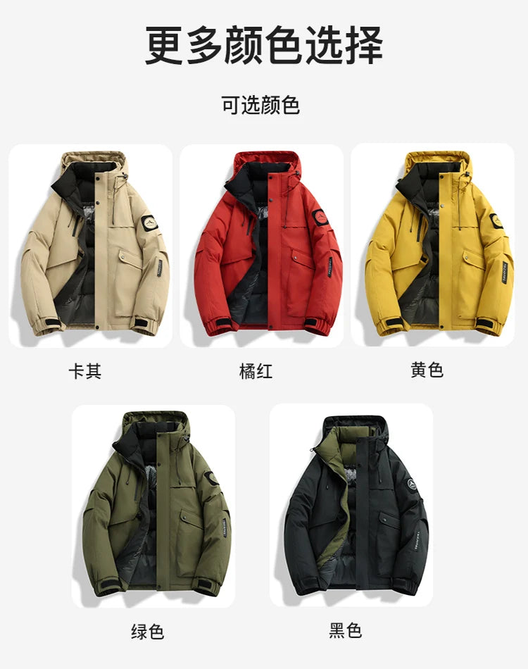 Winter Parkas Men's New Graphene Self Heating Down Cotton Jacket Autumn Men's Mountaineering Jacket Outdoors Waterproof Coat
