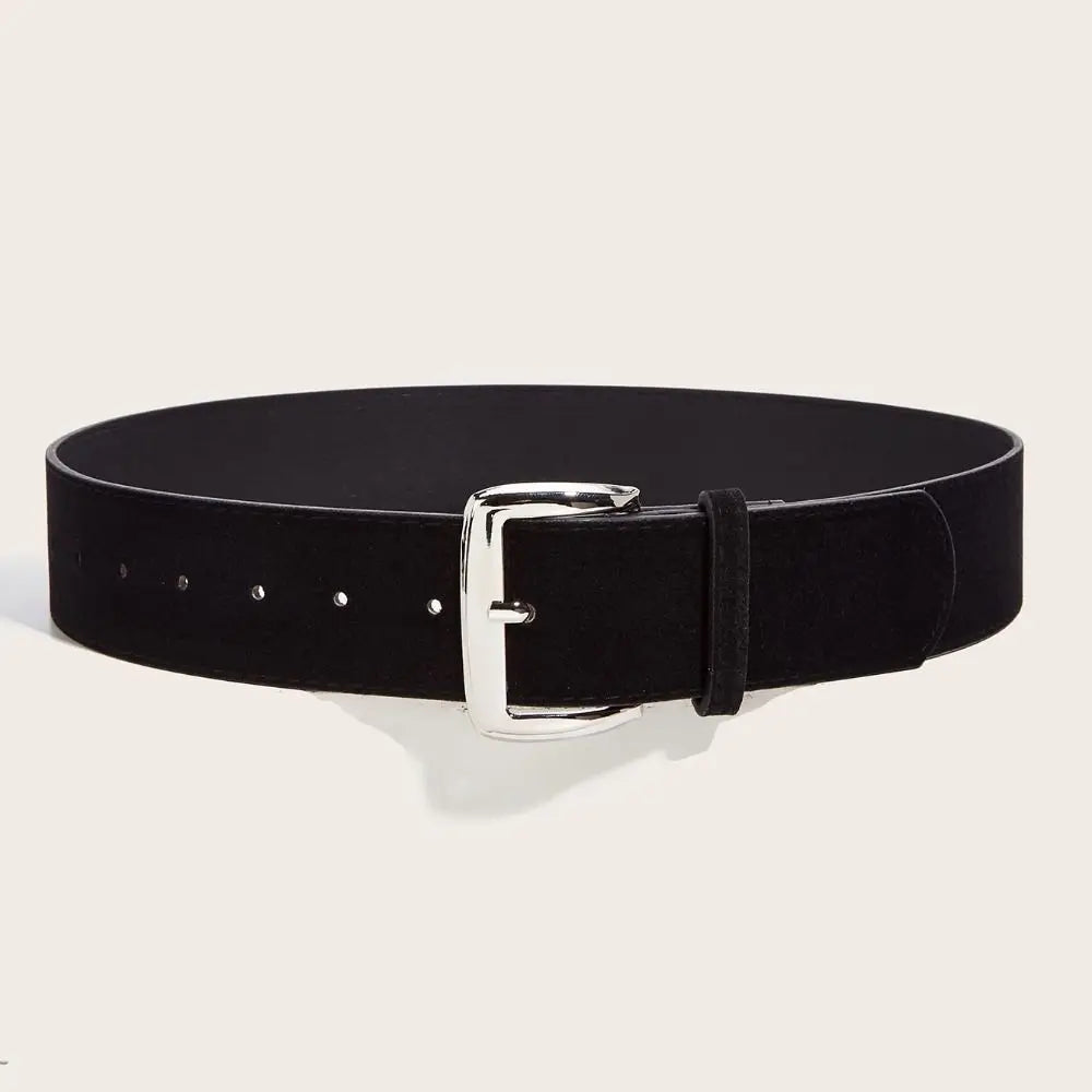 Maillard Styles Suede Leather Wide Belt Trendy Casual Pin Buckle Waistband Versatile Luxury Design Trouser Dress Belts Gifts