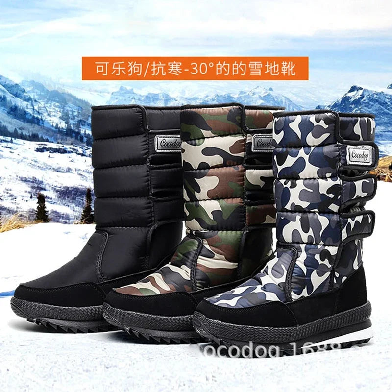 Winter Boots Thick Plush Waterproof Non-slip Boots Fashion Women Winter Shoes Warm Fur Botas Mujer Women Snow Boots Platform