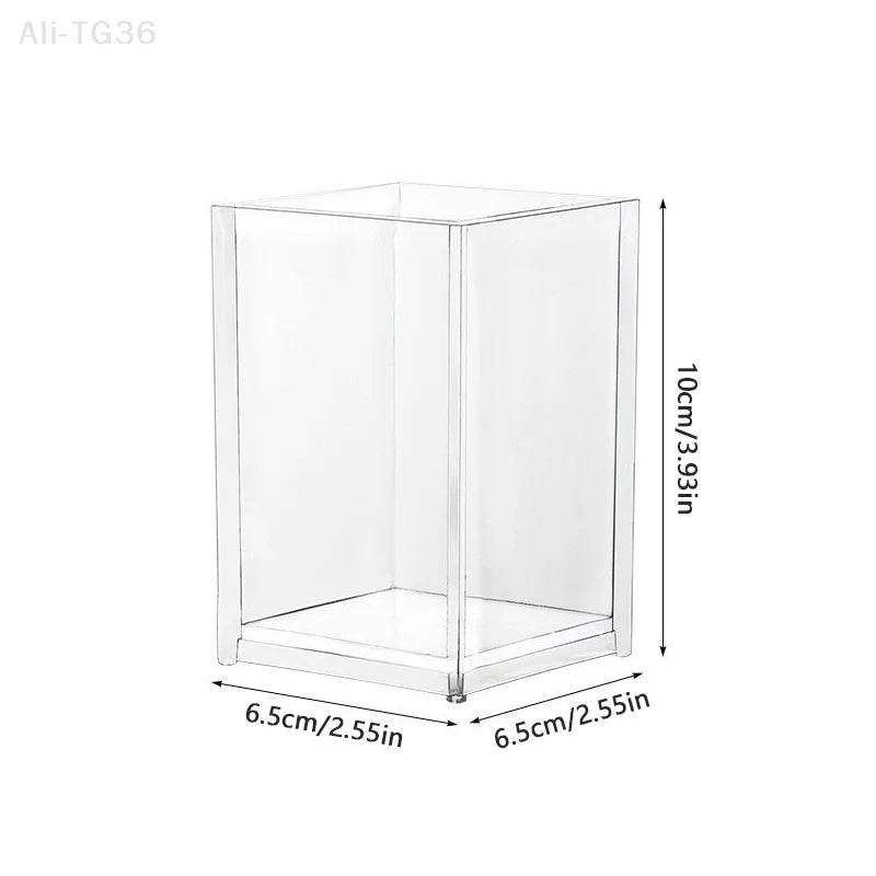 Make Up Organizer Plastic Makeup Brush Pot Storage Acrylic For Cosmetics Holder Desk Cosmetic Storage Container