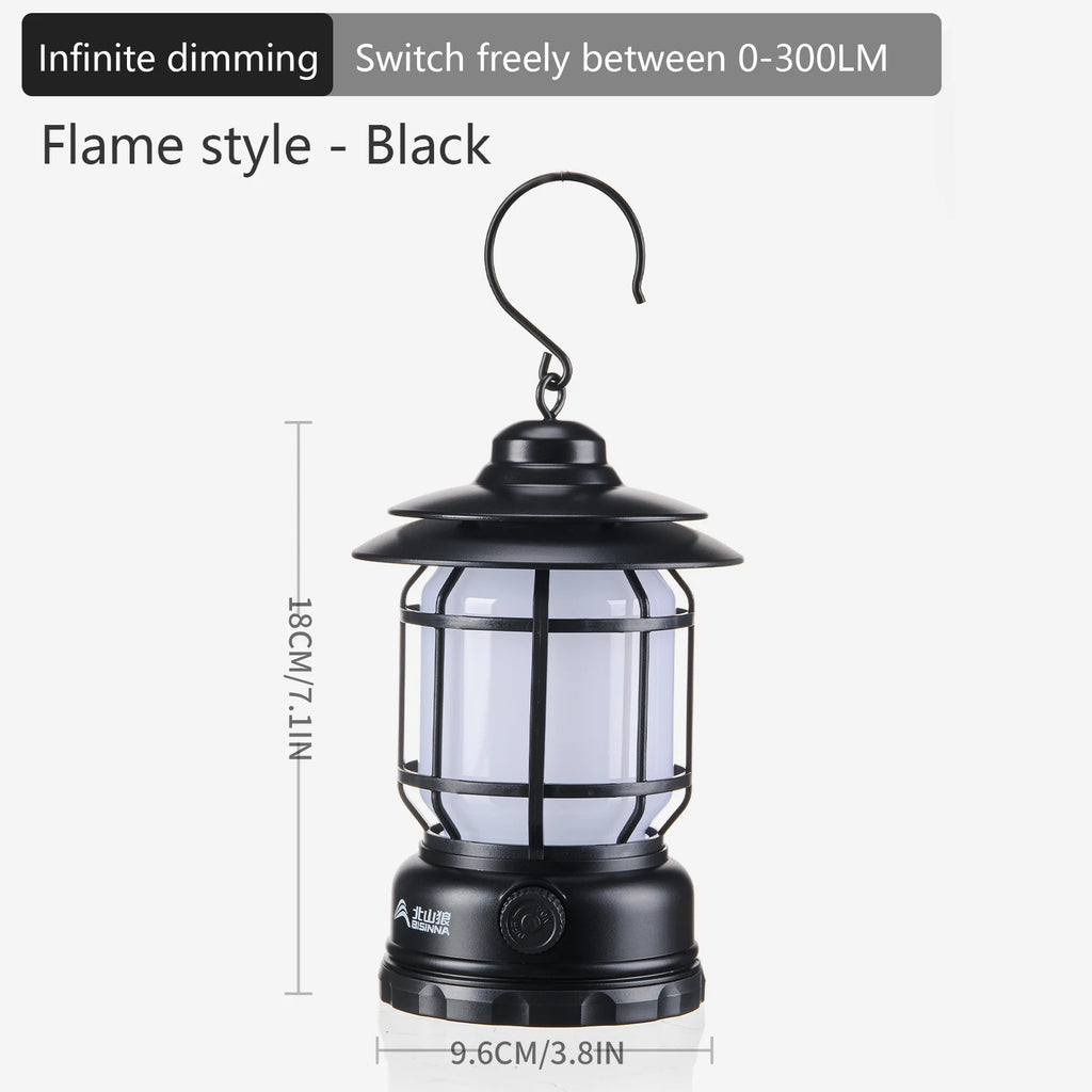 BISINNA Camping Lights Long Endurance Outdoor Tent Lights Rechargeable/Battery Waterproof Camping Lights Retro Atmosphere Lights