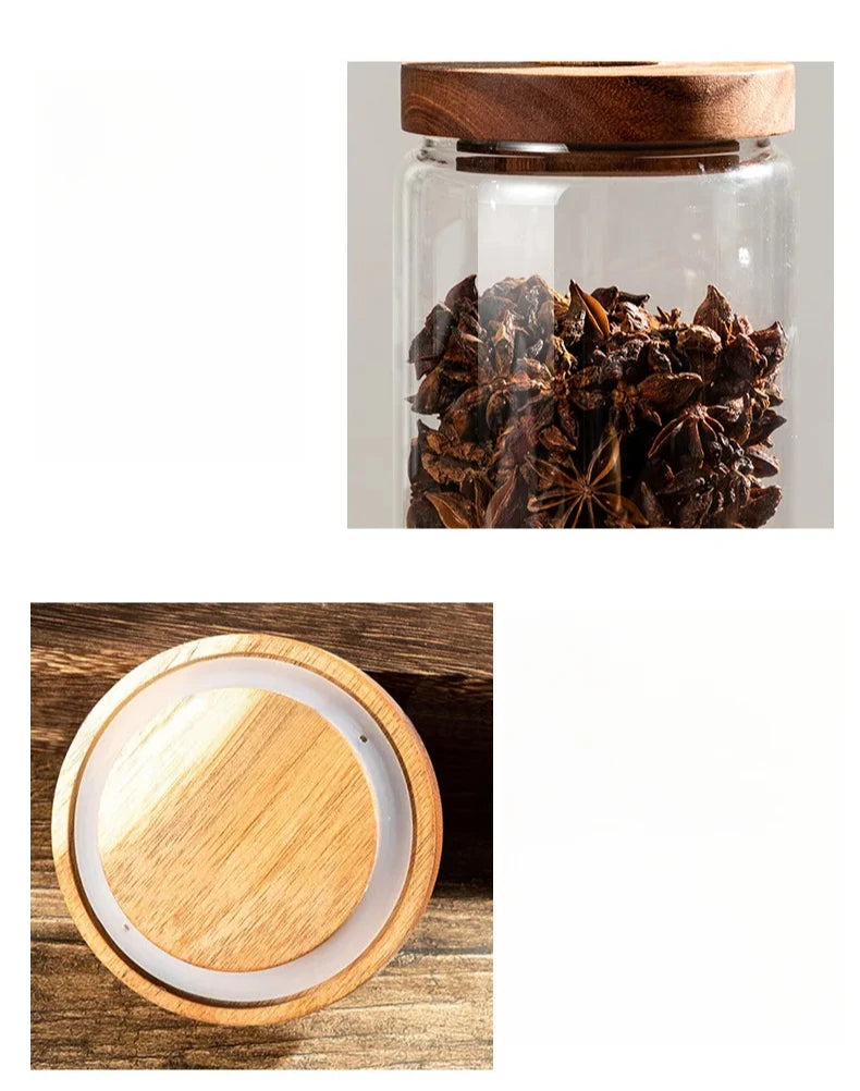 Sugar Coffee Tea Containers Airtight Food Containers Hermetic Pots for Food Container for Cereals Glass Jar With Lid Storage