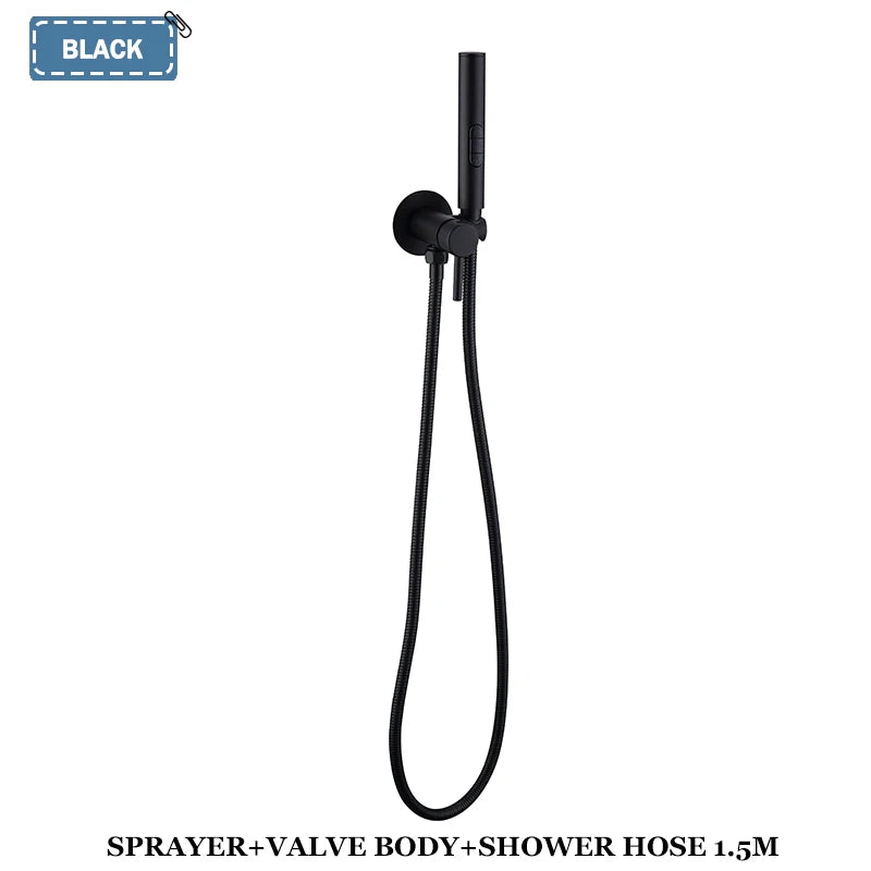 Brass Bidet Faucet 304Stainless Steel Portable Toilet Bidet Sprayer Set Toilet Faucet Hygienic Shower Hot Cold Water Shoer Head