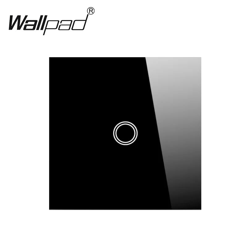 Touch Light Switch With EU Power Wall Sockets White Black 300W Led 1 Gang 1 Way Crystal Glass Panel Interruptor 157mm*86mm
