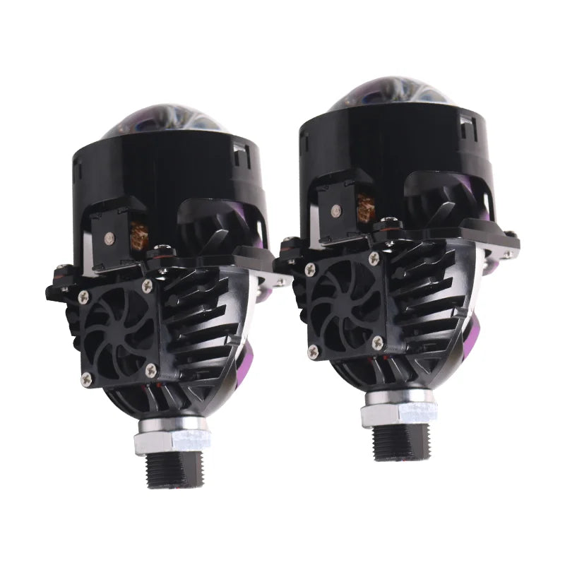 100W 2.5 Inch Bi LED Projector H7 H4 9005 9006 Angel Eyes Hyperboloid Lenses For Headlight 11130LUX Car Lights Car Accessories