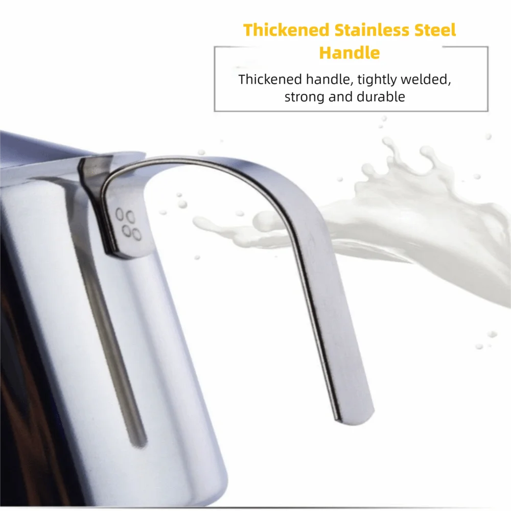 Double Mesh Stainless Steel Milk Frother Professional Modern Simplicity Manual Milk Frother Handheld Design