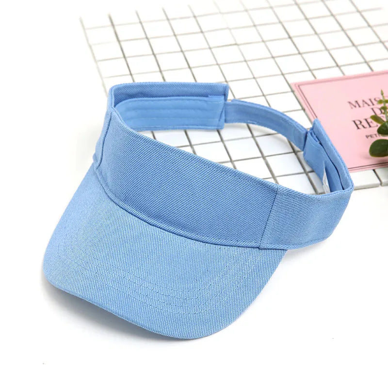 Tennis Visor Cap Solid Empty Top Cotton Men's Caps Visors for Women Baseball Hats Outdoor Sports Gorro Con Visera Dropshipping