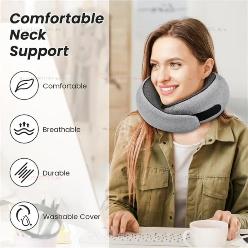 Portable U-shaped Pillow Memory Foam Snail Pillow Soft Noon Break Sleep Pillows Travel Neck Support Travel Neck Pillow