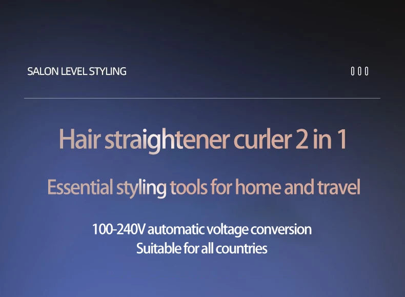 10 Seconds Fast Heating Hair Straightener Curler 2 in 1 For Xiaomi Professional Hairdressing Tools Hot Comb Hair Iron Brush