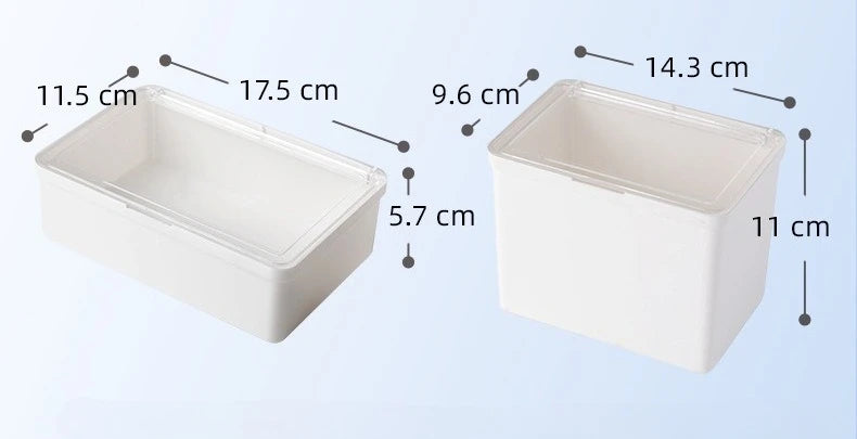 Double-Open Transparent Lid Storage Box - Multi-Purpose Organizer Container for Stationery, Cosmetics & Home Small Item Tidy