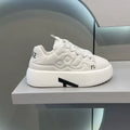 2025 Autumn New Men's Sneakers Round Head Lace-Up Casual Shoes Solid Color Fashion Platform Trend Board Shoes zapatillas hombre