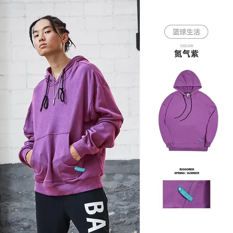 RIGORER Men's Women's Hoodies Spring Autumn Winter Casual Hoodies Sweatshirts Men Tops Solid Color Hoodie Sweatshirt Male
