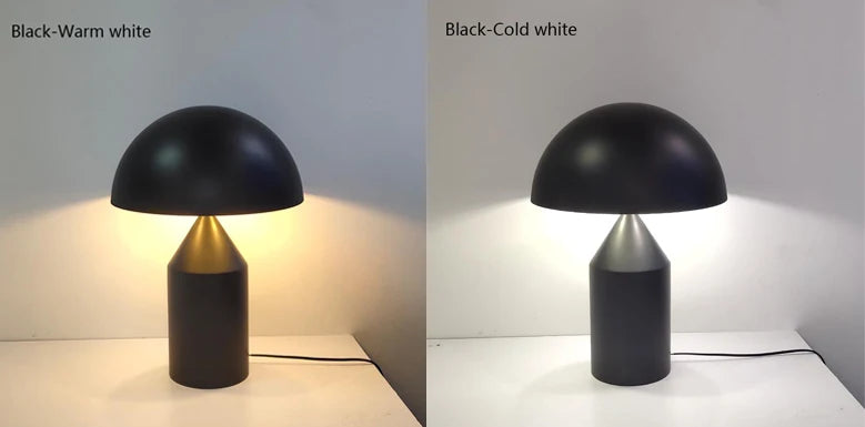 Oluce Atollo Lamp Modern Creative Mushroom Lamp for Bedroom Study Living Room Decoration Gold White Black Bedside Table Lamp