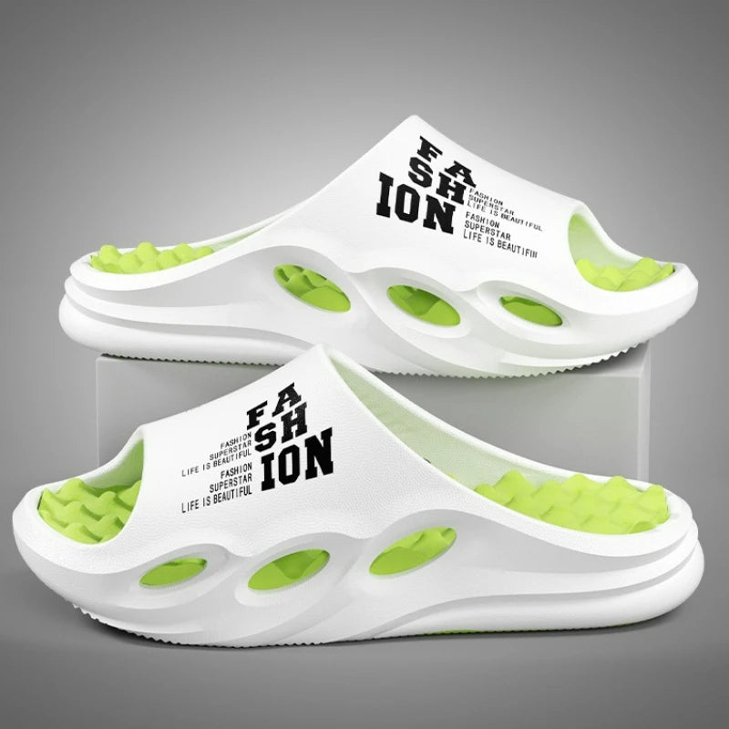 Men's Slippers Fashion Massage Slippers Summer Indoor Platform Slippers Soft Sole Beach Flip Flops Non-Slip Outdoor Men Sandals