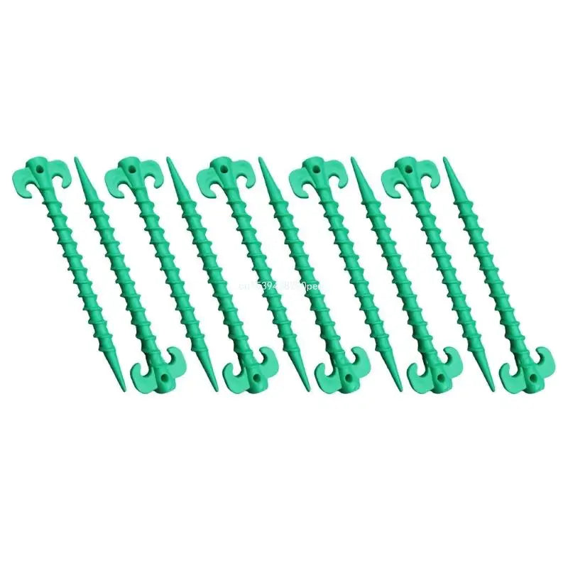 10Pcs Camping Tent Stakes Tent Heavy Duty Tent Nails Plastic Screw Tent Pegs for Fixing Camping Tent Rain Tarps Outdoors
