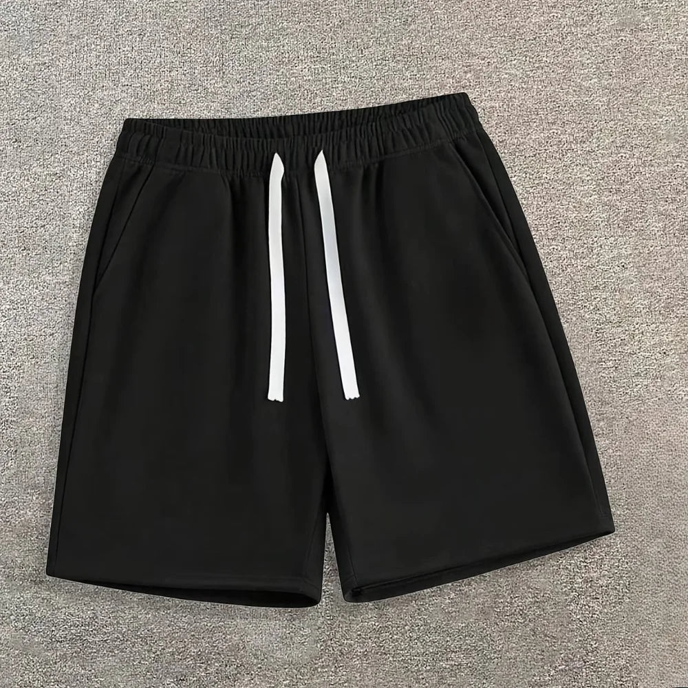 Comfortable Fitness Mens Summer Casual Shorts Drawstring Athletic Shorts Loose Women Cotton Sweatpants Sports Jogging Beach Pant