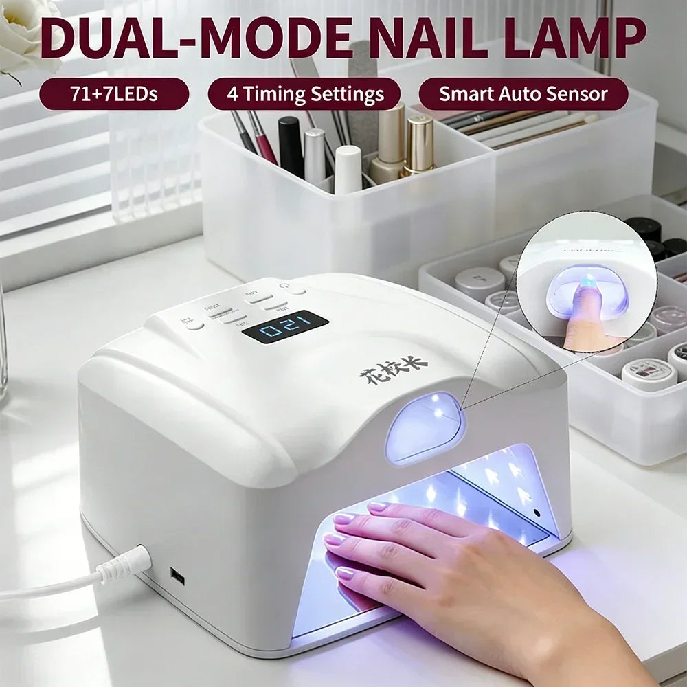 Dual Use Nail Lamp Cordless Manicure Dryer Wireless UV Light 78LEDs Fast Nail Gel Curing Smart Auto Sensor With Single Thumb Nai
