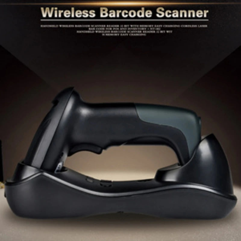 Barcode Scanner with Charger Base Stand 1D 2D QR Codes Reader BT Wireless Barcode Reader Supermarket Mobile Payment PDF417 H8