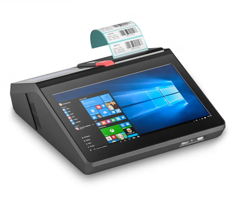 11.6inch Desktop /Wall-mounted Windows & Android Cash Register POS Systems with 80mm Autocutter Thermal Receipt & Label Printer