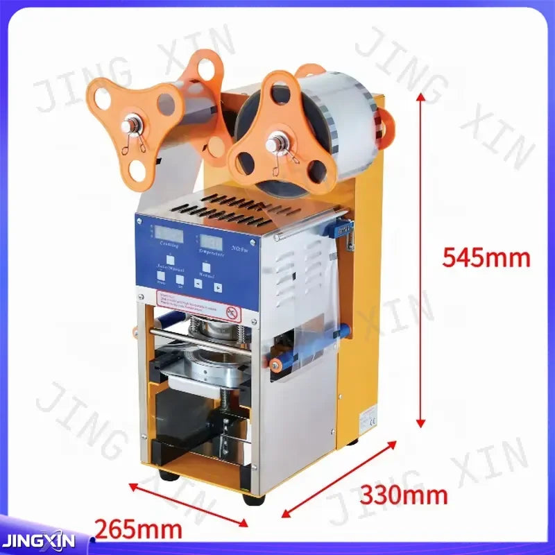 Commercial Plastic Cup Sealing Machine for Bubble Tea 95 90 75 70mm Semi-automatic Sealer