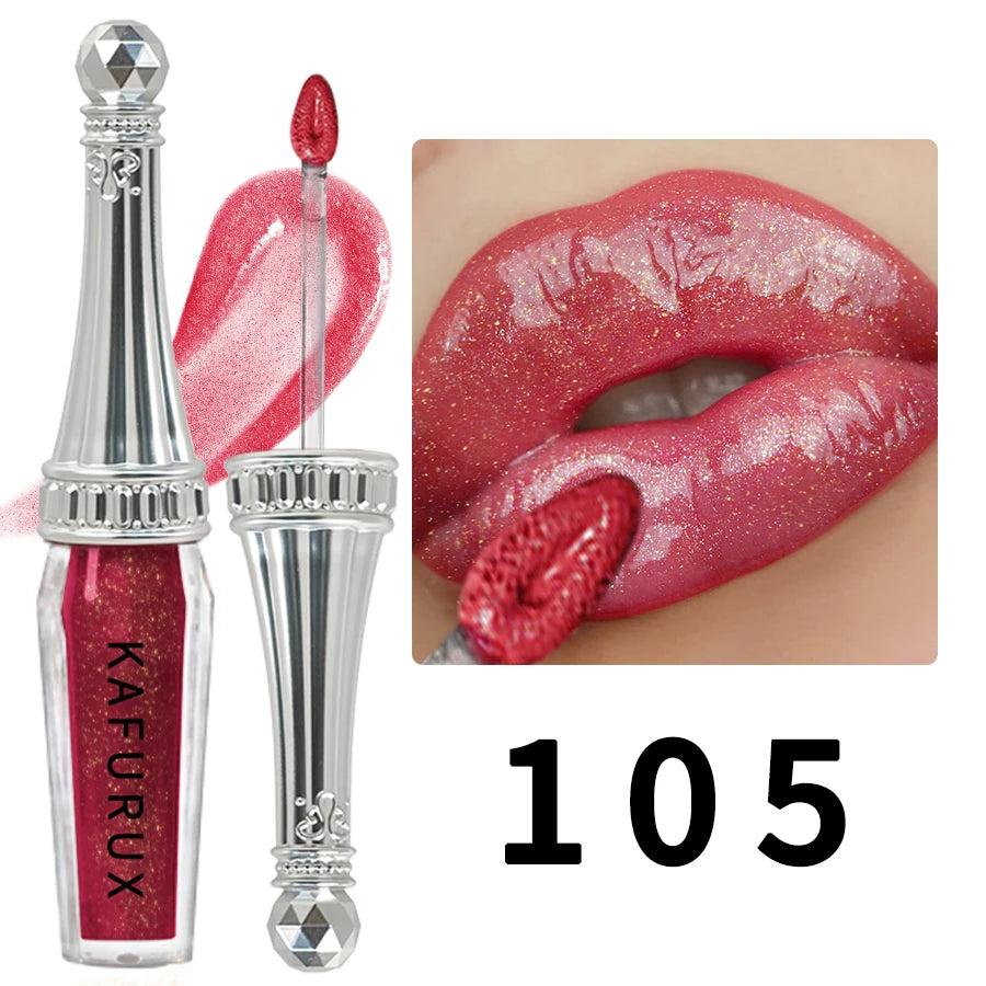 6 Colors Glitter Liquid Lipsticks Shimmer Shiny Lipgloss Pearlescent Lip Tint Mositurizing Long Lasting Lip Glaze Makeup For Wom