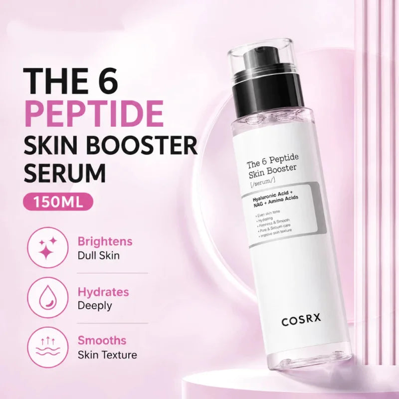 Korean Skincare 6X Peptide Booster Toner Serum, Niacinamide & Hyaluronic Acid Skin Renewal Boosting Facial Essence Facre Care