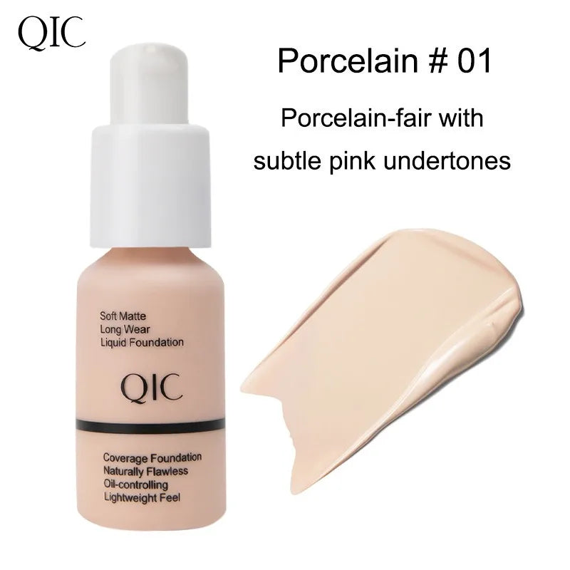 5 Colors Liquid Foundation Concealer Naturally Face Foundation Flawless Matte Oil-Control Waterproof Long Lasting 60g Optional
