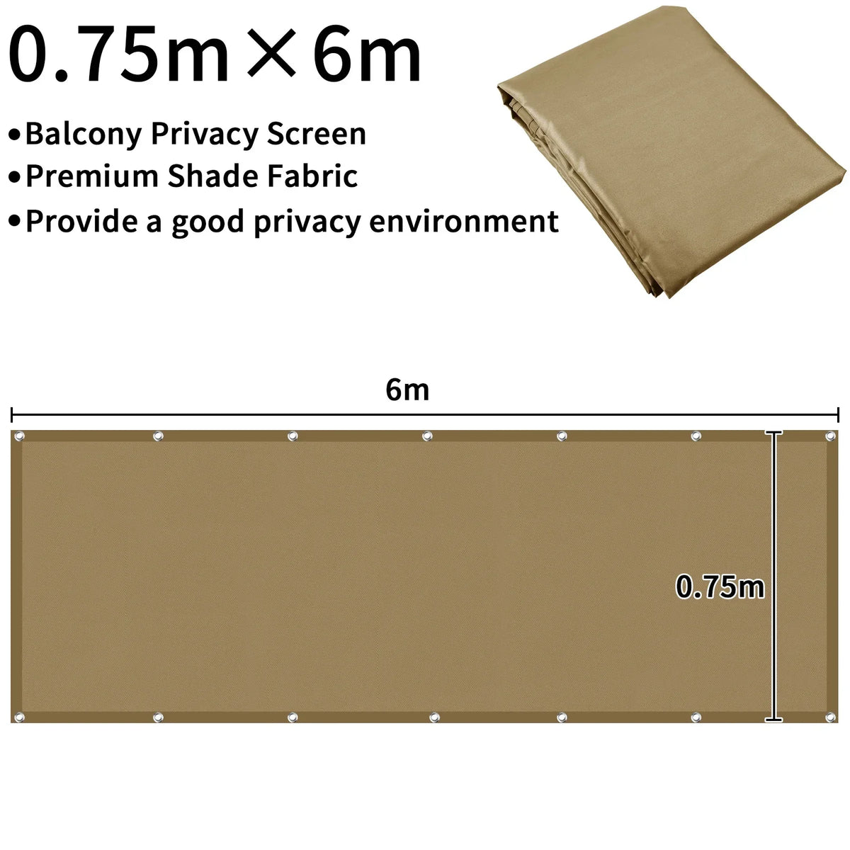 Balcony Privacy Shade Cloth Waterproof Fence Sunshade Netting 95% UV Protection for Garden Shelter Deck Porch Railing Pool Decor