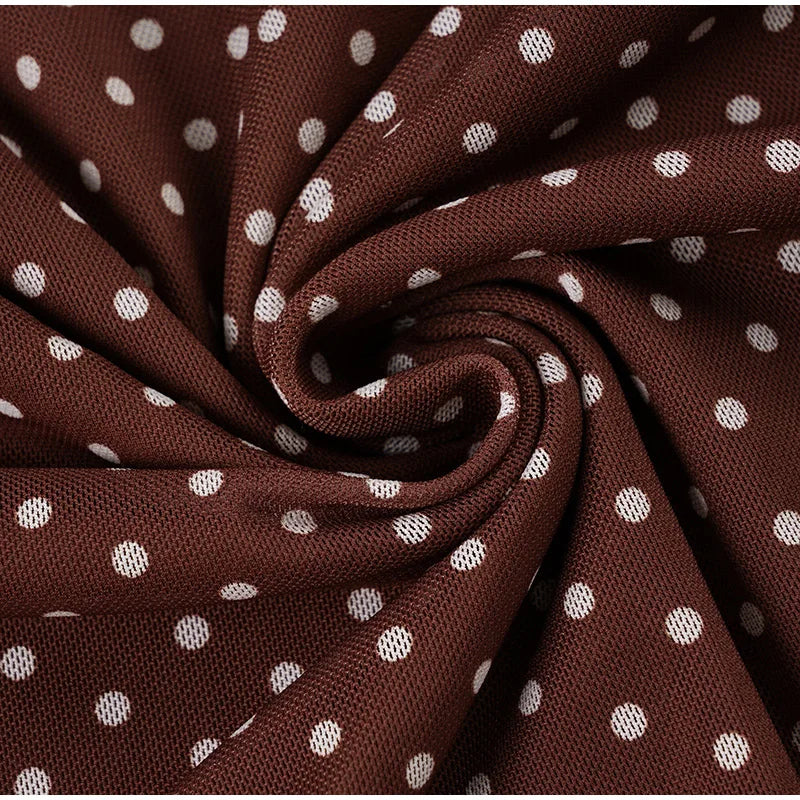 Sexy Polka Dot Print Nightgown Contrasting Color V-neck Y2k Slim Fit Dress Summer Hot Girl Backless Camisole Dress Summer Dress
