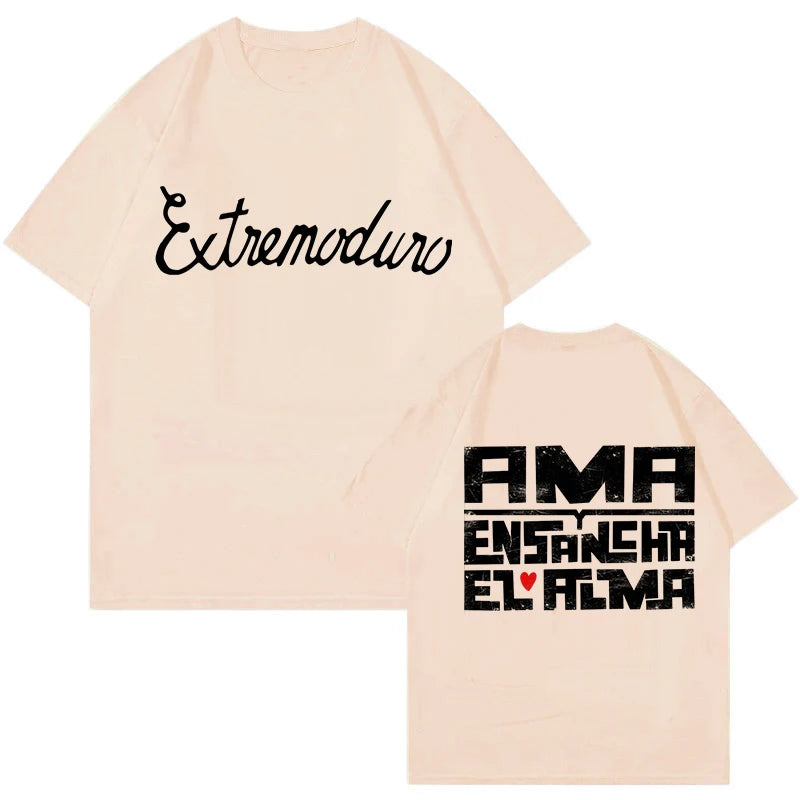 Unisex Fashion Rock Band Extremoduro Print Short Sleeve T Shirt Men Women Graphic Vintage T-Shirt Y2k Hip Hop Tees Tops Clothes