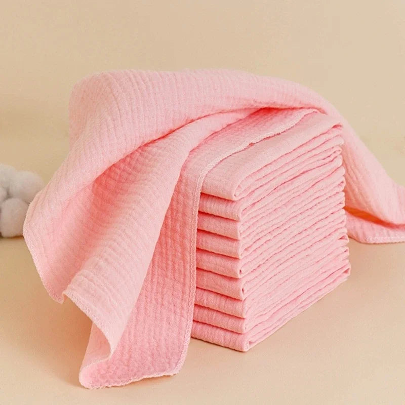 8Pcs Cotton Baby Gauze Diapers For Newborn Baby Nappy Changing 43x45cm Washable Reusable Double Layer Soft Baby Diapering Towels