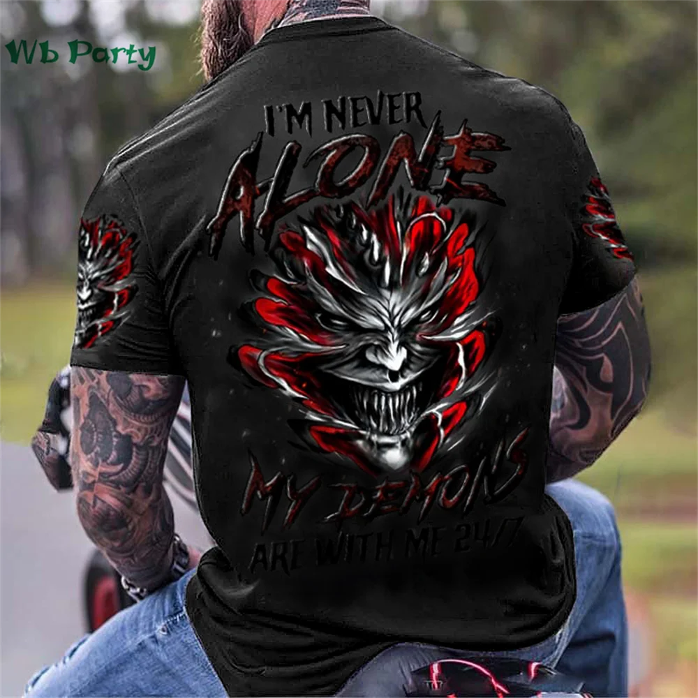 Skull Pattern Back Print Clothes Men Graphic Tees Men's Summer Clothes Designer Clothes Men Short Sleeve Tee Skull Graphic Tees