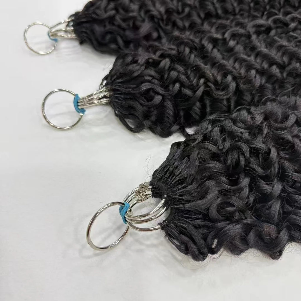 NABI Pre-Separated Crochet Human Hair Bundle Miracle Knots Braiding 14-18inch Water Wave Curly Human Hair for Women