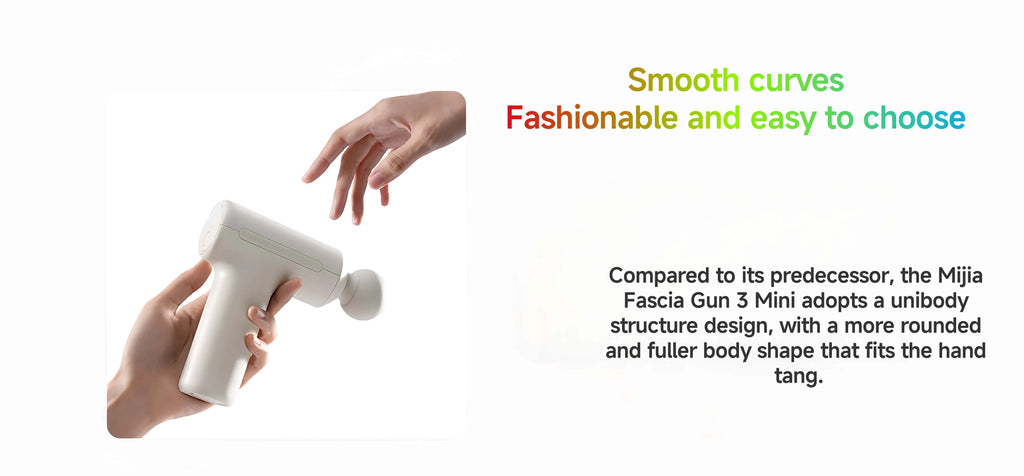 Mijia Mini Fascia Gun 3 Portable Muscle Massage Gun 12kg Thrust Brushless Silent Motor 3 Massager Heads Relax Body