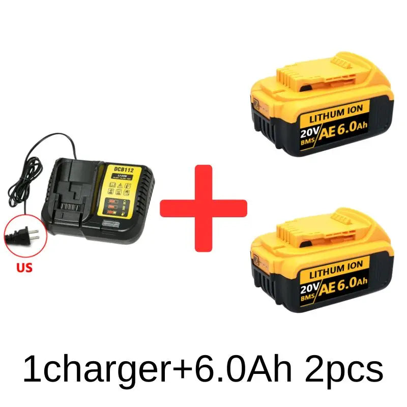 For DeWalt 20v 6000mAh 8000mAh 12000mAh Rechargeable Li-ion Battery Power Tools Replaceable Battery